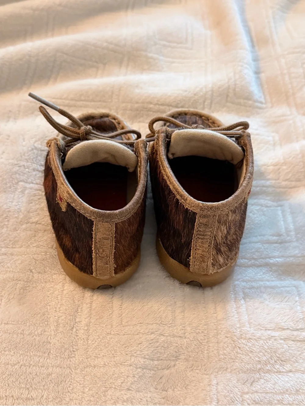 Twisted X Unisex Infants' Chukka Brindle Driving Moccasin Shoes size 5 leather
